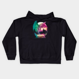 Fantasy Dragon With Fire Kids Hoodie